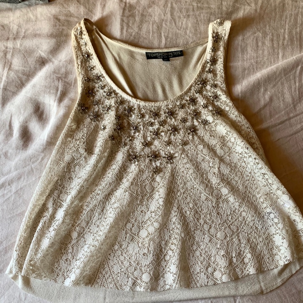 Topshop Embellished Top